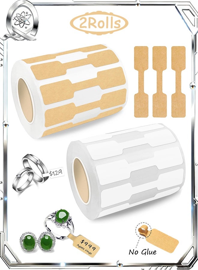 1000 قطعة من ملصقات الأسعار، لفة ملصقات أسعار المجوهرات، ملصقات كرافت لاصقة لعرض الأساور والخواتم والملابس - Image 1